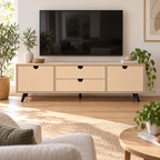 מזנון טלוויזיה בירץ טבעי 180 ס״מ – הדמיה home