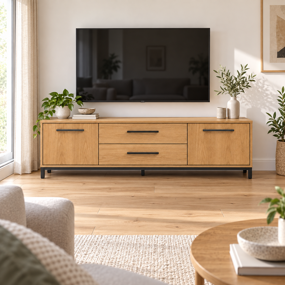 מזנון טלוויזיה אלון 180 ס״מ – הדמיה home